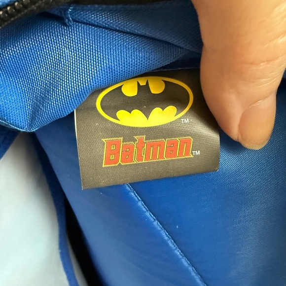 Batman Senior Backpack Full Size Kid Cartoon DC Character Blue Black Hologram - Picture 10 of 12